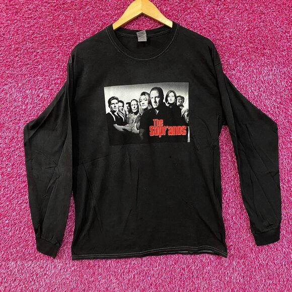 The Sopranos HBO Series Graphic Design Long Sleeve T-Shirt Large - Picture 3 of 4